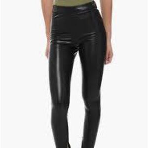 Michael Kors Shiny Black faux Leather Leggings
